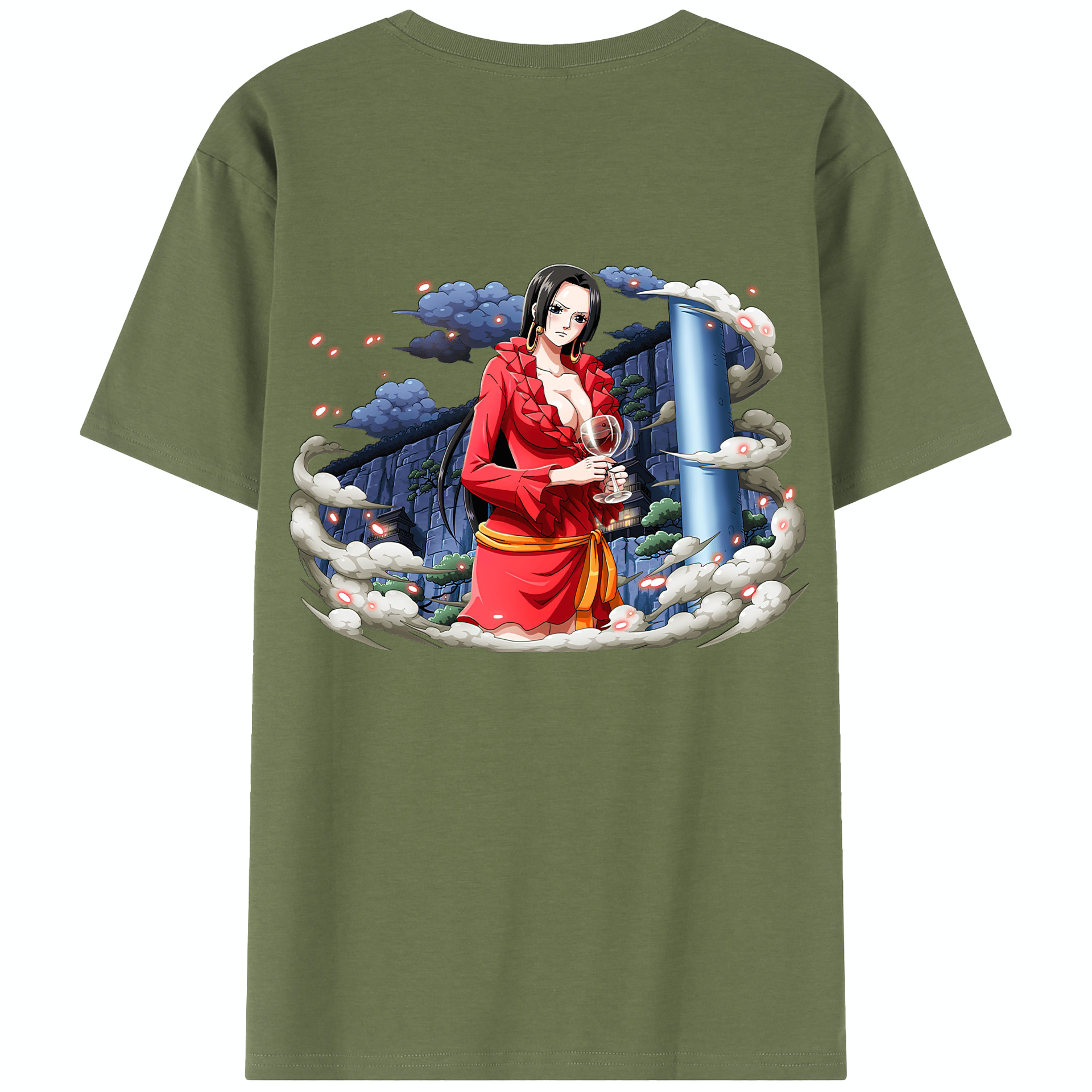 ワンピース ボア・ハンコック ONE PIECE Boa·Hancock 綿100％半袖Tシャツ（背面プリント）